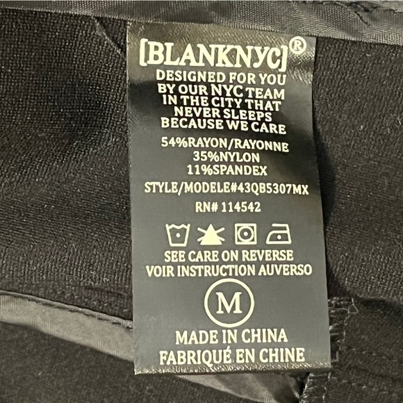 BLANK NYC Scuba Knit Moto Jacket. Revolve. Rayon Spandex Black Size M #926 - Picture 10 of 10